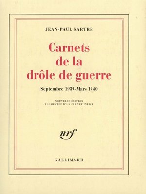 cover image of Carnets de la drôle de guerre (Septembre 1939--Mars 1940)